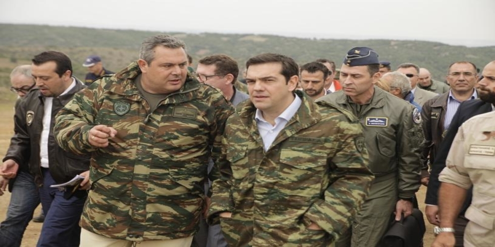 Ο Πρωθυπουργός Αλέξης Τσίπρας με Πάνο Καμμένο στον Έβρο για την άσκηση “Παρμενίωνας”