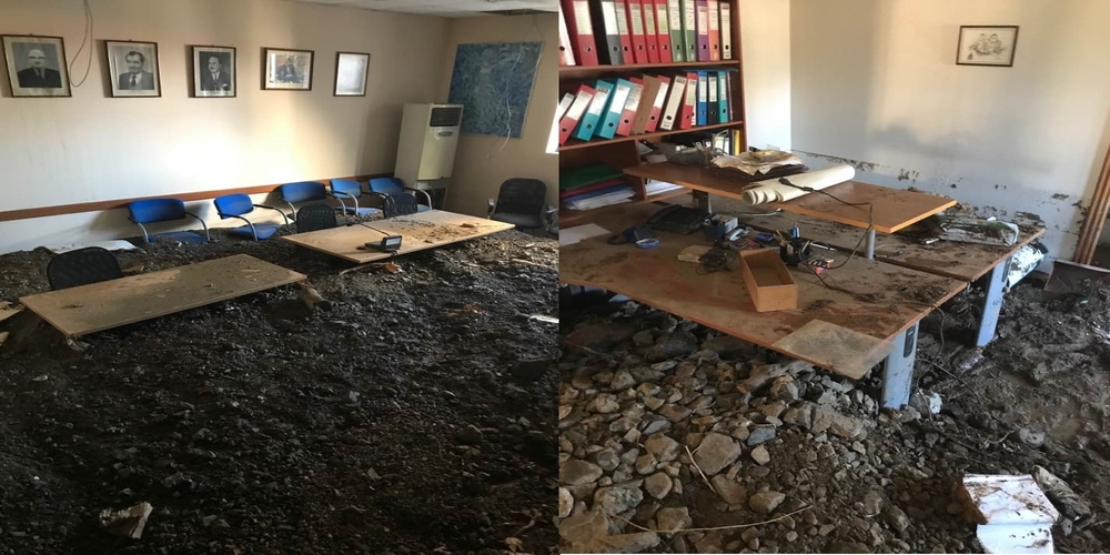 Σαμοθράκη: Συγκλονιστικές εικόνες από το κατεστραμμένο δημαρχείο. Λες και πέρασε… τσουνάμι