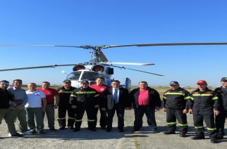 Επίσκεψη και ευχαριστίες Πέτροβιτς στο πλήρωμα του πυροσβεστικού ελικοπτέρου