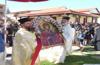 Η θαυματουργή εμφάνιση της ιεράς εικόνας της Πορταϊτίσσης, γιορτάστηκε στη Ιερά Μονή Κορνοφωλιάς