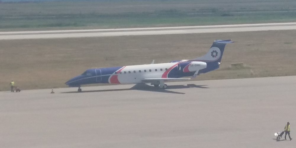Το ιδιωτικό αεροπλάνο του Δημήτρη Μελισσανίδη δυο μέρες στο αεροδρόμιο της Αλεξανδρούπολης