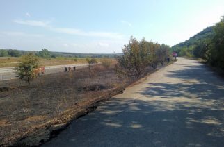 Πυρκαγιά στην Εγνατία οδό, σβήστηκε έγκαιρα απ’ την Πυροσβεστική πριν απειλήσει το χωριό Καβησσό