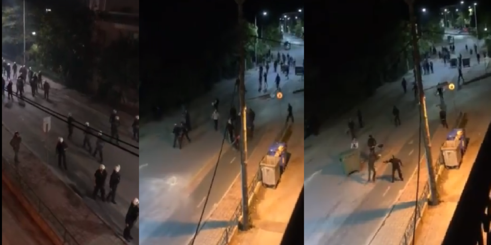 Αλεξανδρούπολη ΤΩΡΑ: Συγκρούσεις αναρχικών με την αστυνομία, δακρυγόνα και πετροπόλεμος (ΒΙΝΤΕΟ)