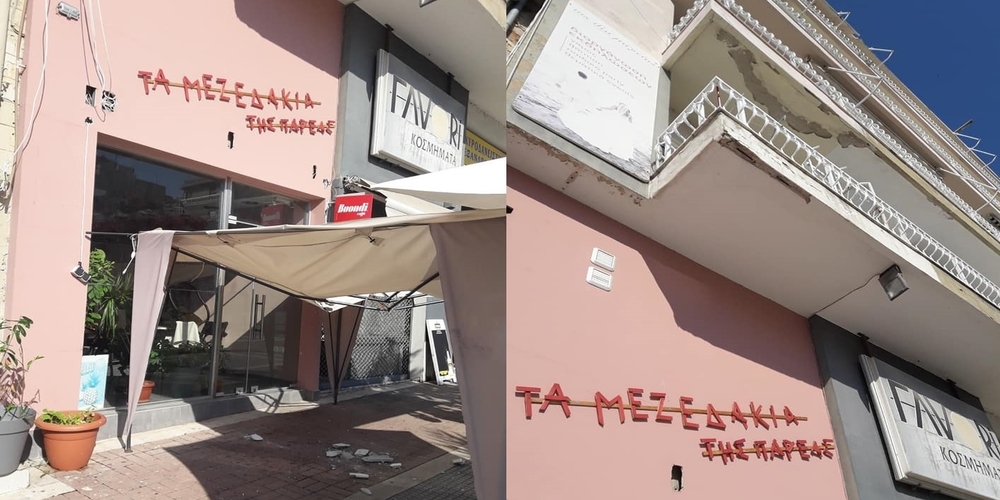 Αλεξανδρούπολη: Ξεκόλλησε κομμάτι από μπαλκόνι -Καλά που δεν περνούσε κάποιος να του έρθει κατακέφαλα