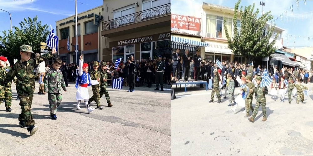 Καταχειροκροτήθηκαν τα πιτσιρίκια που παρέλασαν χθες με στρατιωτικές στολές στο Σουφλί