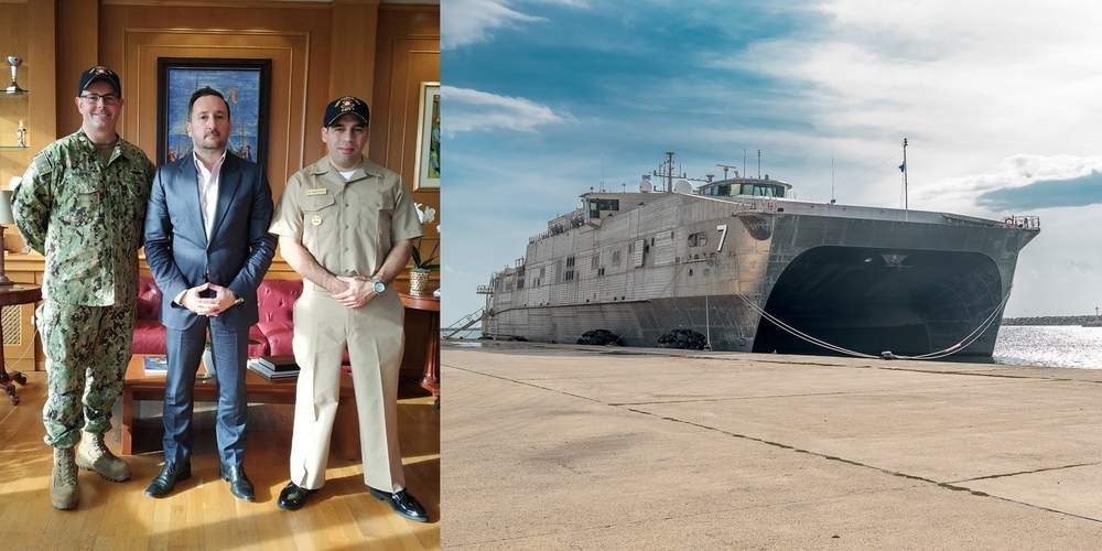 Αλεξανδρούπολη: Συνάντηση του δημάρχου Γιάννη Ζαμπούκη με τους καπετάνιους του αμερικανικού πολεμικού πλοίου