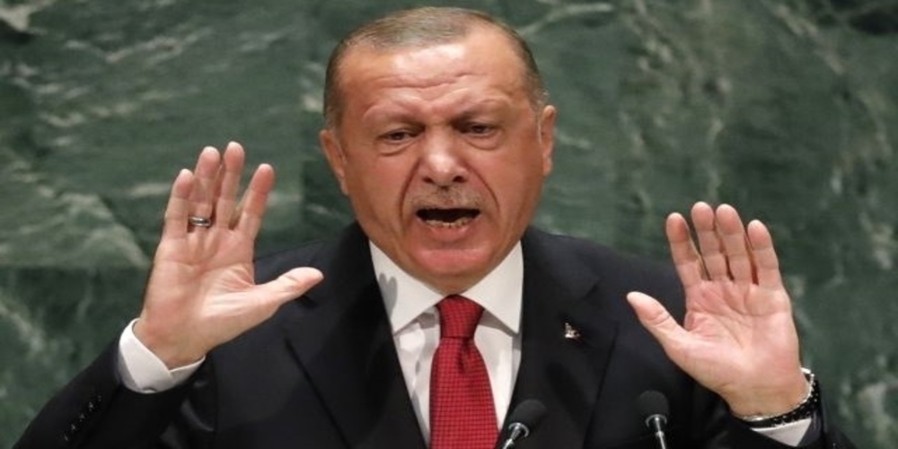 Turkey's President Recep Tayyip Erdogan addresses the 74th session of the United Nations General Assembly at U.N. headquarters in New York City, New York, U.S., September 24, 2019. REUTERS/Lucas Jackson