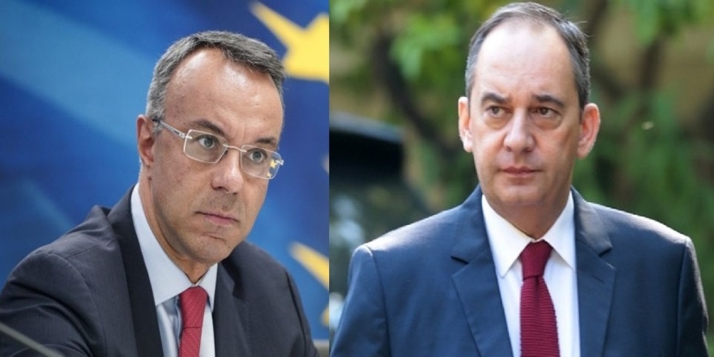 Press conference at the Ministry of Finance by the Minister of Finance Christos Staikouras and the General Secretary of AADE George Pitsilis, in Athens, on August 1, 2019 / Συνέντευξη Τύπου στο Υπουργίο Οικονομικών απο τον Υπουργό Χρήστο Σταϊκούρα και τον διοικητή της ΑΑΔΕ Γιώργο Πιτσιλή για τα ηλεκτρονικά βιβλία, στην Αθήνα, 1 Αυγούστου, 2019