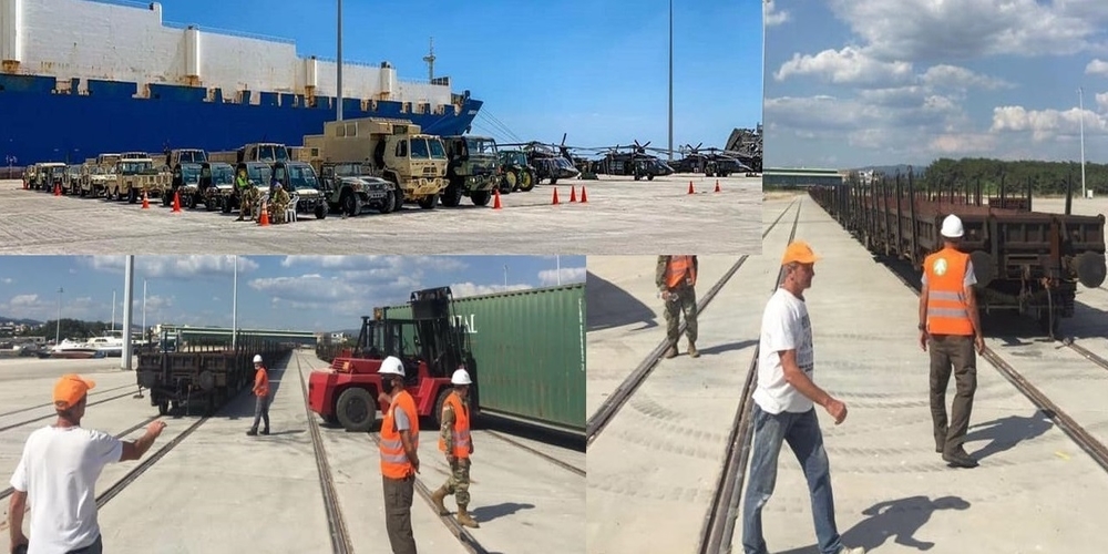 Αλεξανδρούπολη: Ξεκίνησε η φόρτωση του αμερικανικού στρατιωτικού υλικού σε τρένο στο λιμάνι
