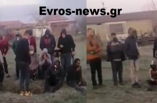 BINTEO: Λαθρομετανάστες βολτάρουν στο χωριό Πτελέα Ορεστιάδας, μετά το παράνομο πέρασμα στον Έβρο