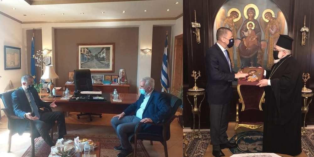 Συνάντηση Αλκιβιάδη Στεφανή με τον δήμαρχο Σουφλίου Π.Καλακίκο και τον Μητροπολίτη κ.Δαμασκηνό