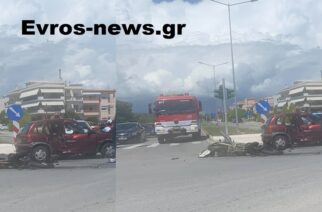 Αλεξανδρούπολη ΤΩΡΑ: Σοκαριστικό τροχαίο, με σοβαρό τραυματισμό οδηγού μοτοσυκλέτας που έπεσε πάνω σε αυτοκίνητο