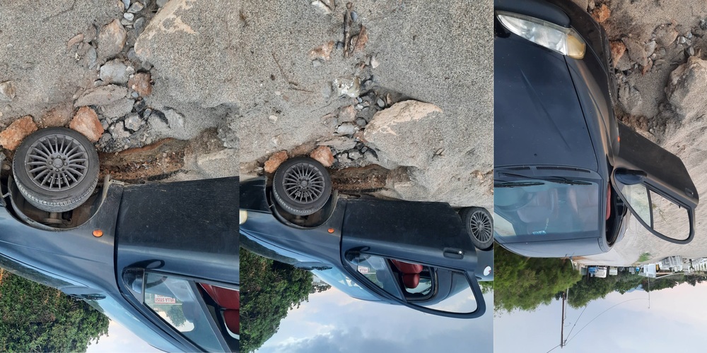 Αλεξανδρούπολη: Ο επικίνδυνα διαβρωμένος δρόμος στην παραλία Δικέλλων, έφερε το ατύχημα – Καταγγελία αγανακτισμένου οδηγού