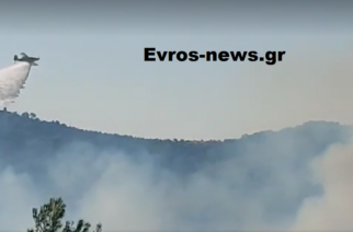 Αλεξανδρούπολη: Ξεκίνησαν ρίψεις τα πυροσβεστικά αεροπλάνα στην μεγάλη φωτιά μεταξύ Πυλαίας-Μελίας (ΒΙΝΤΕΟ)